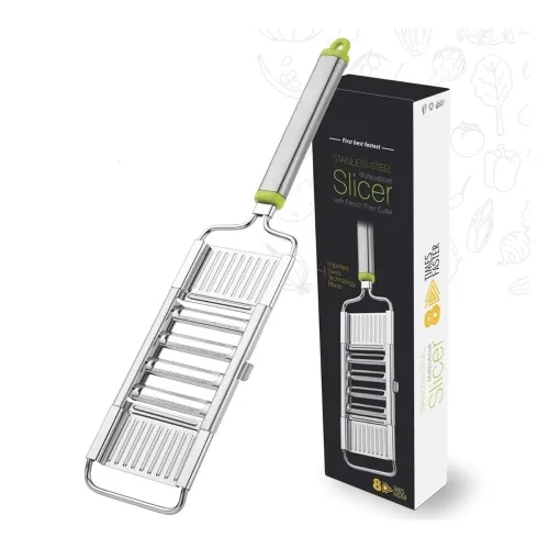 Image of BigPlayer 3 in 1 Stainless Steel Multipurpose Slicer, Grater, Chopper & Cutter with Premium Handle