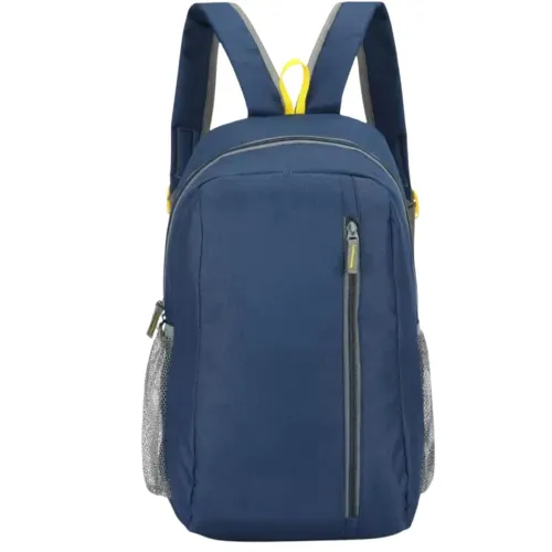 Image of BigPlayer Blue PU Leather Casual Backpack 