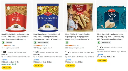 Image of Bikaji Sweets & Snacks starting at ₹101