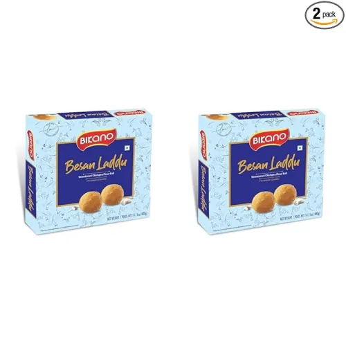 Image of Bikano Besan Laddu Spl, 400 gram box (Pack of 2)