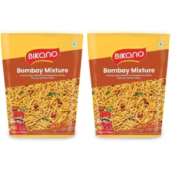 Bikano Bombay Mixture | Spicy & Tangy Indian Namkeen Snack | Crunchy Blend of Sev, Peanuts & Spices | Tea-Time Snack – 800g (Pack of 2)