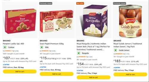 Image of Bikano Sweets at minimum 50% Discount