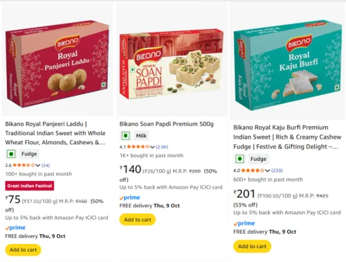 Image of Bikano Sweets & Snacks upto 53% Discount | Starting at ₹75