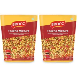 Bikano Teekha Mixture | Spicy Indian Namkeen Snack | Crunchy Mix with Peanuts, Corn Flakes & Spices | Perfect Tea-Time S
