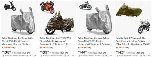 Image of Bike Body Cover Starting at ₹138