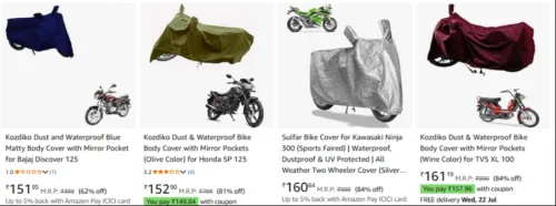 Image of Bike Body Cover Starting at ₹151