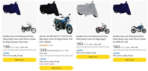 Image of Bike Cover Starting @ ₹199