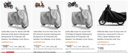 Bike Covers Starting at ₹108