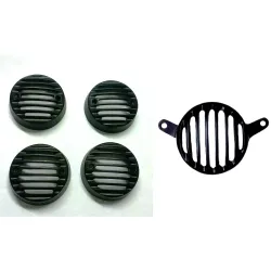Bikers World Tail Light Grill and Indicator Grill for Royal Enfield