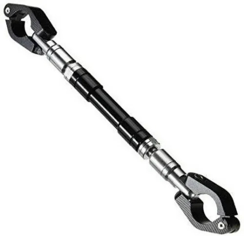 Image of BikerZ Gallery BG H-R 25336 Clip-on Handle Bar (Black, Silver)