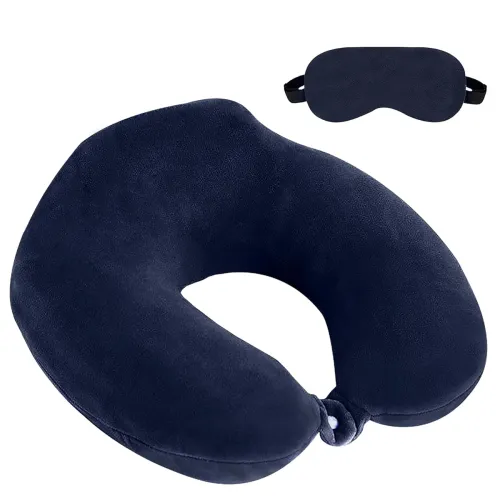 Image of Billebon Extra Soft Memory Foam Luxury Travel Neck Support Rest Pillow with Soft Washable & Removable Cover, Multipurpos