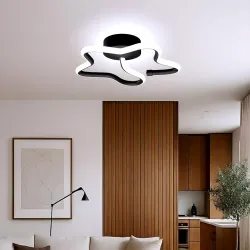 Binyamin 50W Modern LED Ceiling Light for Living Room | Star & Infinity Design Ceiling Lamp | 3 Colour Changing Warm Whi