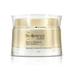 Bio Essence Bio-Snail Repair & Smooth Cream With Snail Extract (50Gm) | Non-Sticky And Fast-Absorbing Cream For Deep Hydration | Snail Mucin | Snail Moisturizer | Formulated For Indian Conditions
