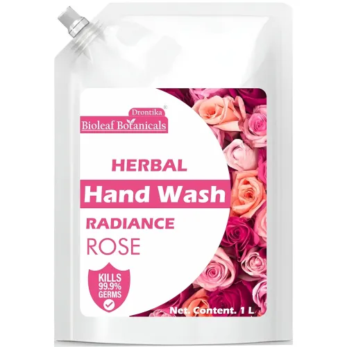 Image of Bio Leaf Botanical pH-Balance Moisturizing Rose Liquid Hand Wash with Refreshing Fragrance | 1000ml | Germ Protection Fo