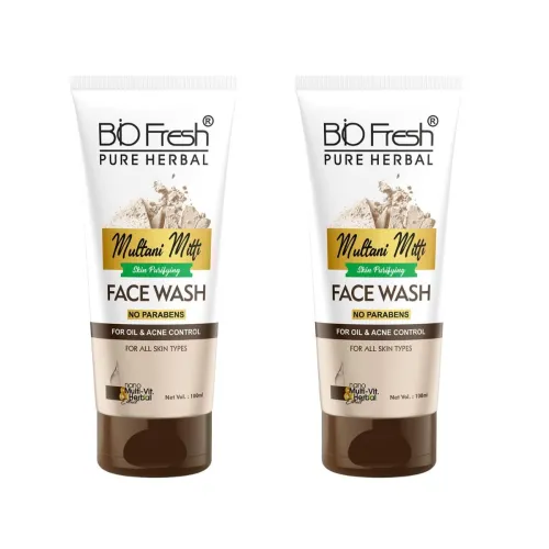 Image of Biofresh Multani Mitti Face Wash with Rose For Oil Control 
