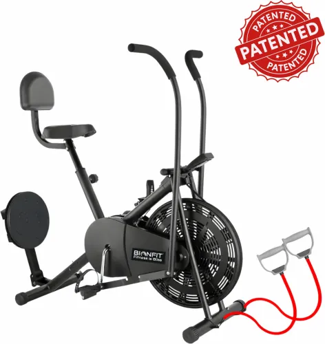 Image of BIONFIT Moving Handle Gym Cycle Air Bike for Home Gym with Twister