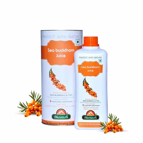 Image of Biosash Himalayan Sea Buckthorn Pulp Concentrate 250ml | Cold-Pressed | Natural Vitamin C, Rich in Omega 3, 6, 7, 9 |Ant