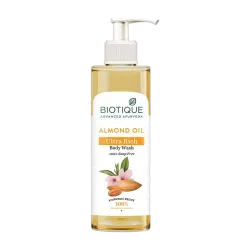 BIOTIQUE Almond Oil Ultra Rich Body Wash |Natural & Soap-Free|Suitable for All Skin Types (200 ml)