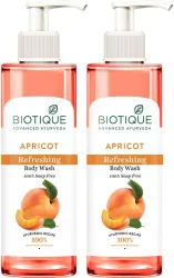 BIOTIQUE Apricot Refreshing Body Wash (2 x 200 ml)
