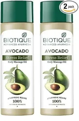 Biotique Cado Stress Relief Avocado Stress Relief Body Massage Oil | Heals and Hydrates dry skin | 100% Botanical Extrac