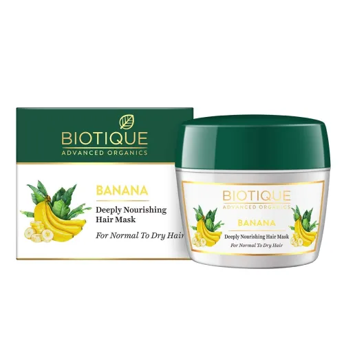 Image of Biotique Banana Deeply Nourishing Hair Mask For Normal To Dry Hair, 175 Gram