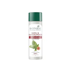 Biotique Basil and Sandalwood Refreshing Body Powder | Helps Absorb Excess Moisture & Sweat |