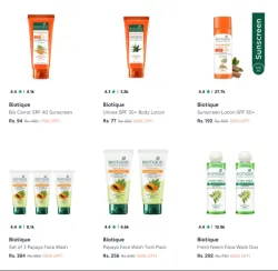Biotique beauty products up to 79% Discount