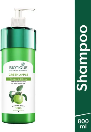 Image of BIOTIQUE Bio Green Apple Shampoo and Conditioner Daily Care  (800 ml)