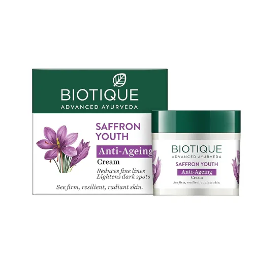 Image of Biotique Bio Saffron Dew Youthful Moisturizer Suitable for All Skin Types | 50g