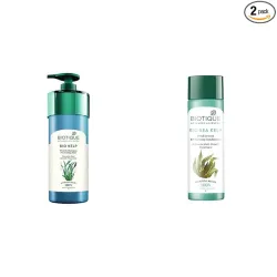 Biotique Bio Kelp Shampoo 800ml & Sea Kelp Conditioner 120ml Combo