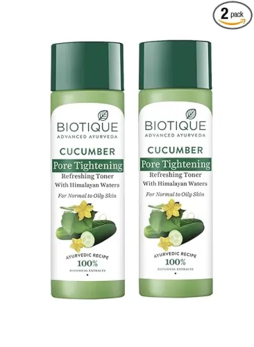 Image of Biotique Cucumber Pore Tightening Toner Suitable for Normal & Oily Skin Po2