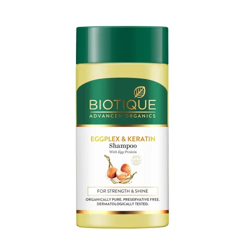 Image of Biotique Eggplex & Keratin Shampoo for Thicker & Shinier Hair 25ml