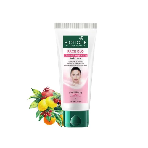 Image of Biotique Face Glo Advance Brightening Fruit Cream | Visibly Flawless Skin | Lightens Skin Tone | 100% Botanical Extracts