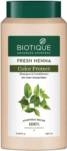 Image of BIOTIQUE Fresh Henna Color Protect Shampoo and Conditioner for Color Treated Hair, 340ml (340 ml)