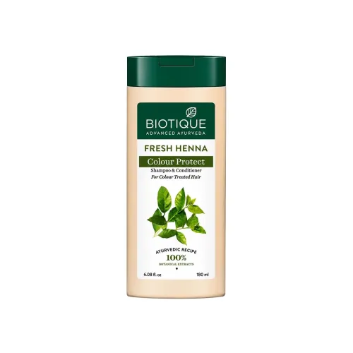 Image of Biotique Fresh Henna Color Protect Shampoo & Conditioner