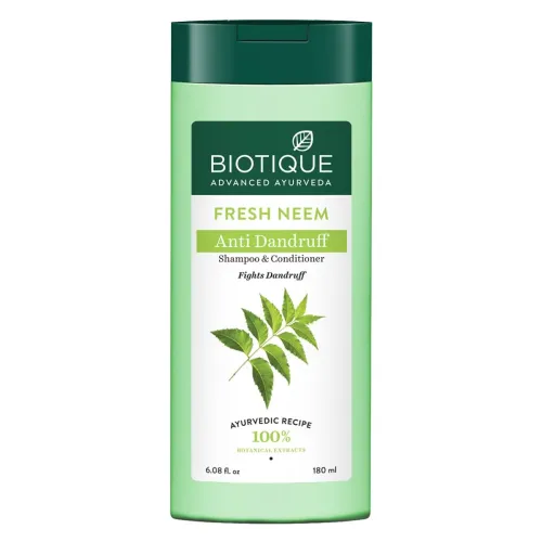 Image of Biotique Fresh Neem Anti Dandruff Shampoo and Conditioner