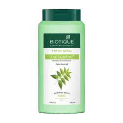 BIOTIQUE Fresh Neem Anti Dandruff Shampoo and Conditioner Controls Dandruff & Dryness (340 ml)
