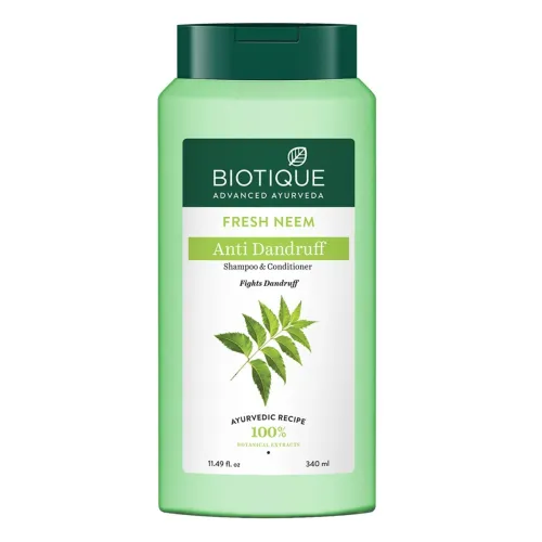 Image of Biotique Fresh Neem Anti Dandruff Shampoo and Conditioner 340ml