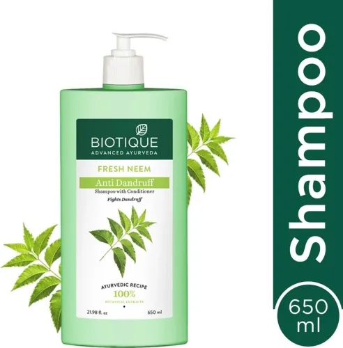 Image of BIOTIQUE Fresh Neem Anti Dandruff Shampoo & Conditioner (650 ml)