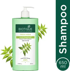 BIOTIQUE Fresh Neem Anti Dandruff Shampoo & Conditioner (650 ml)
