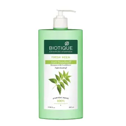 Biotique Fresh Neem Anti Dandruff Shampoo and Conditioner | Controls Dandruff | Eliminates Dryness, Flaking, and Itching