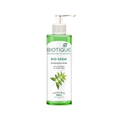 Biotique Fresh Neem Pimple Control Face Wash | Ayurvedic and Organically Pure| Prevents Pimples |100% Botanical Extracts
