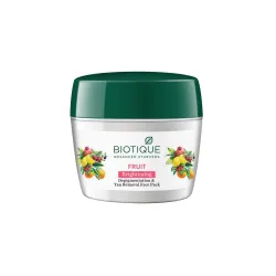 Biotique Fruit Brightening Depigmentation and Tan Removal Face Pack| Ayurvedic and Organically Pure|