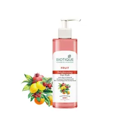 Biotique Fruit Brightening Face Wash| Ayurvedic and Organically Pure| Advanced Swiss Technology |100% Botanical Extracts| Suitable for All Skin Types | 200mL