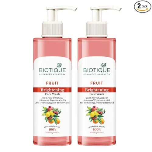 Image of Biotique Fruit Brightening Face Wash 200ml*2