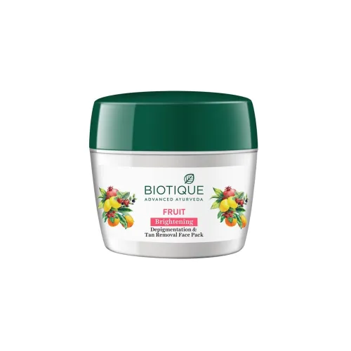 Image of Biotique Fruit Brightening Depigmentation and Tan Removal Face Pack 235gm