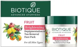 BIOTIQUE Fruit Brightening Depigmentation & Tan Removal Face Pack (75 g)