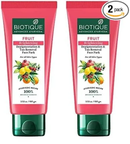 Image of Biotique Tan Removal Face Pack 100g x2