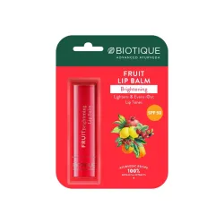 Biotique Fruit Whitening/Brightening Lip Balm | Hydrated and Nourishing Lips | Visibly Lighter Lips | Evens Out Lip Tone