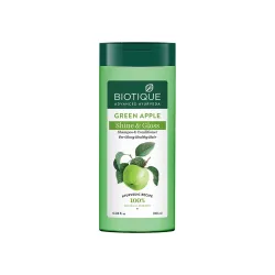 Biotique Green Apple Shine & Gloss Shampoo & Conditioner| Promotes Healthy, Shiny and Glossy Hair | Nourishes Scalp | Makes Hair Soft & Smooth |100% Botanical Extracts| All Skin Types | 180m...